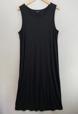 PENDLETON Dress XL Cotton Jersey Tankdress Maxi Scoop Neck Sleeveless Black